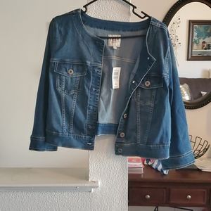 Denim crop jacket
